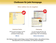 Tablet Screenshot of chat.keeptalking.de